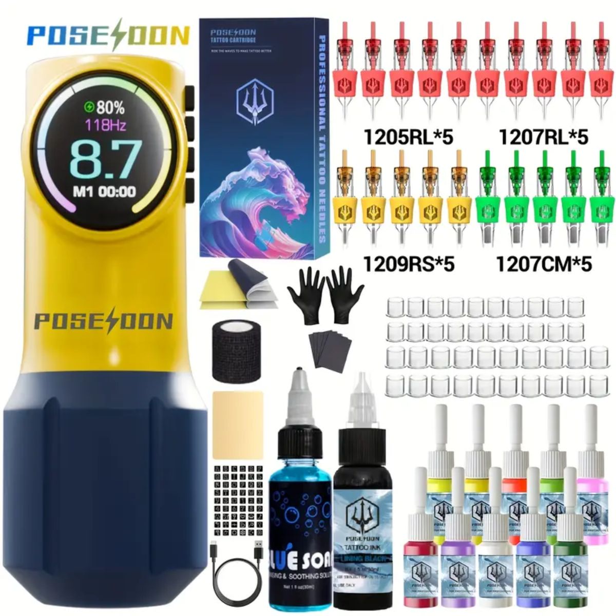 POSEIDON Tattoo Gun Kit – król wśród zestawów do tatuażu!