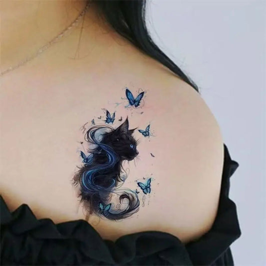 Midnight Phantom – Halloween Cat Tattoo