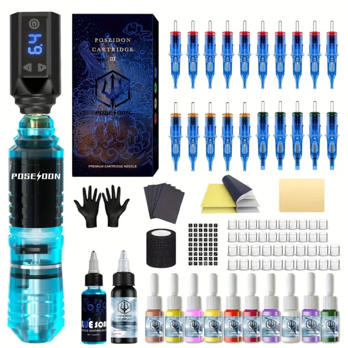 Tattoo Kit POSEIDON – kompletny zestaw dla prawdziwych pasjonatów tatuażu!